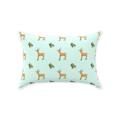 Deer and Trees (light Green)