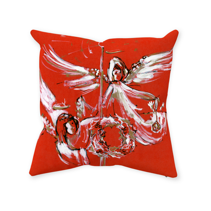 Christmas Angels Throw Pillow