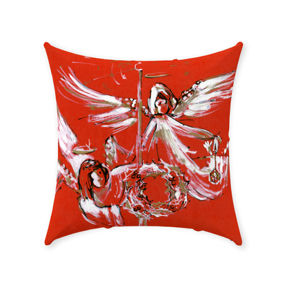 Christmas Angels Throw Pillow