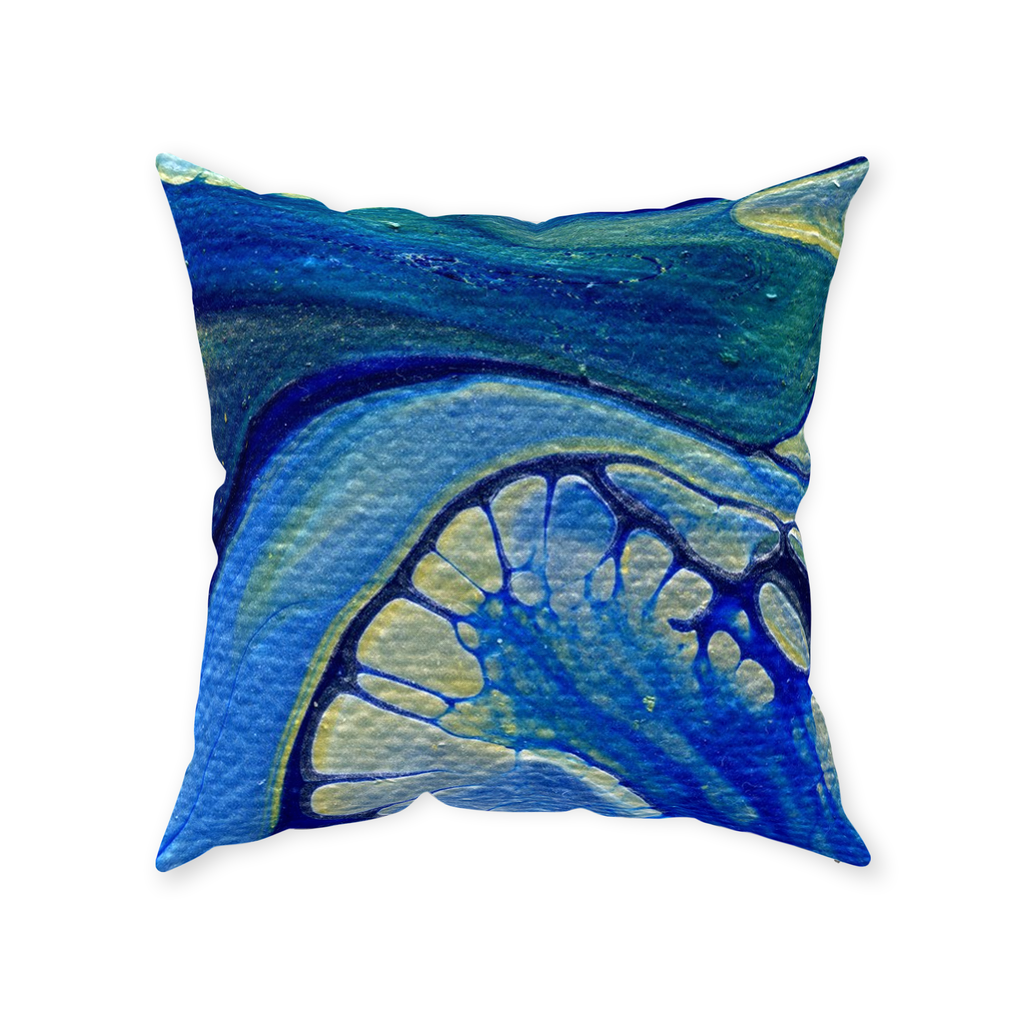 Ice Flow Throw Pillow