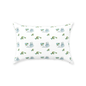 Cat and Fish Throw Pillow (white)