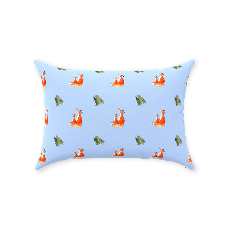 Fox and Trees Pattern (Light Blue)