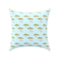 Elephants and Trees PatternThrow Pillow (blue)