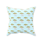 Elephants and Trees PatternThrow Pillow (blue)