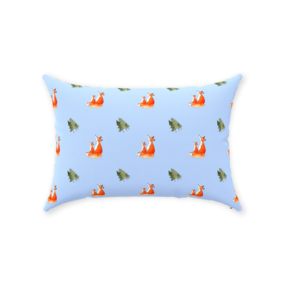 Fox and Trees Pattern (Light Blue)