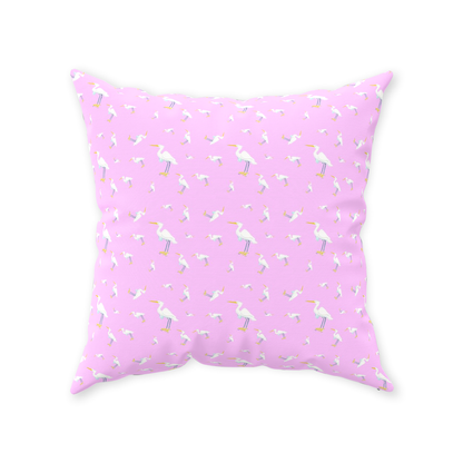 Snowy Egret Pattern (pink)