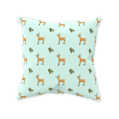 Deer and Trees (light Green)