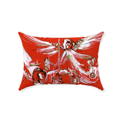 Christmas Angels Throw Pillow