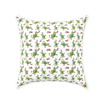 Fire Breathing Dragon  Pattern Throw Pillow