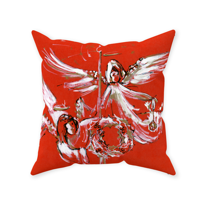 Christmas Angels Throw Pillow